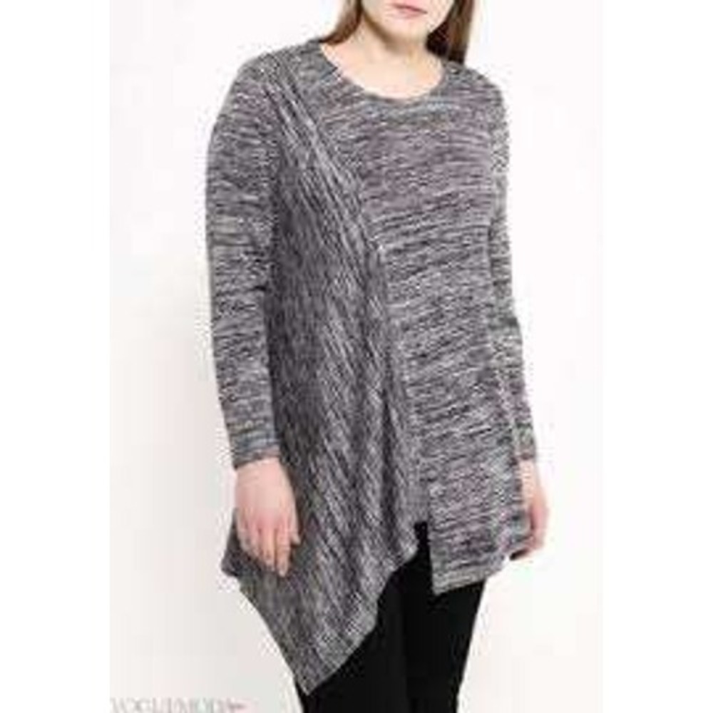 White House Black Market Asymmetrical Tunic Dress Stripe Long Sleeve - Size S